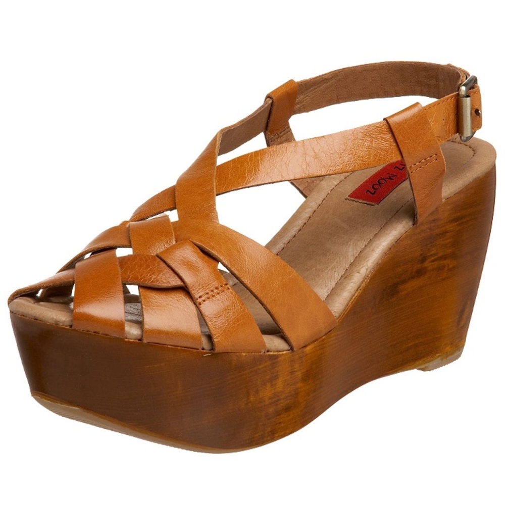 Miz Mooz Gizmo Wooden x Leather Platform Sandal
